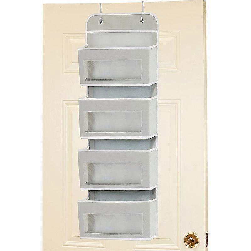 الثقيلة فوق منظم الباب ، تخزين منظم معلق على الحائط مع 4 جيوب ذات سعة كبيرة ، خزانة حمام حضانة غرفة نوم ، ألعاب تجميل