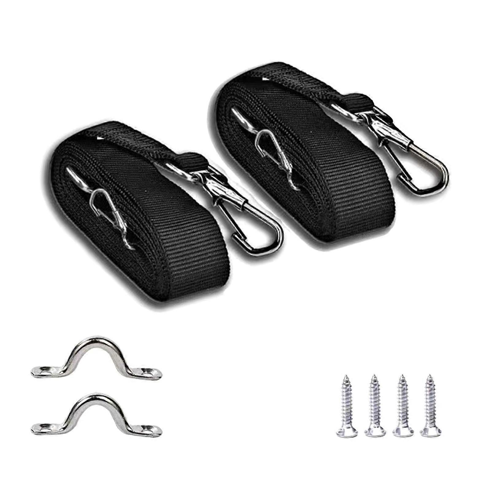 Weatherproof Adjustable Bimini Top Pad Eye Straps with Loops Snap Hook Hardware Part for Canopy Canoe Marine Boat Strong