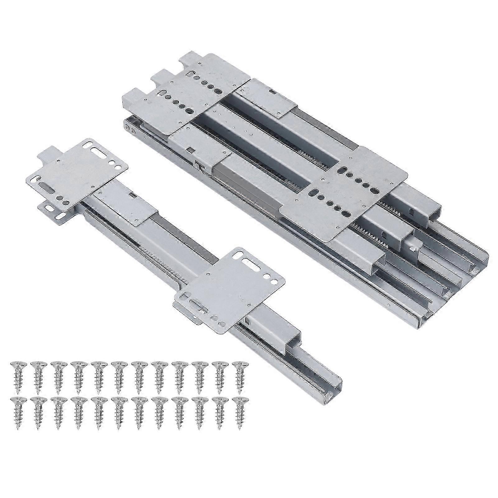 1 Set Drawer Slide 60kg Load Bearing Damping Drawer Slider Guide Rail Hardware for Home