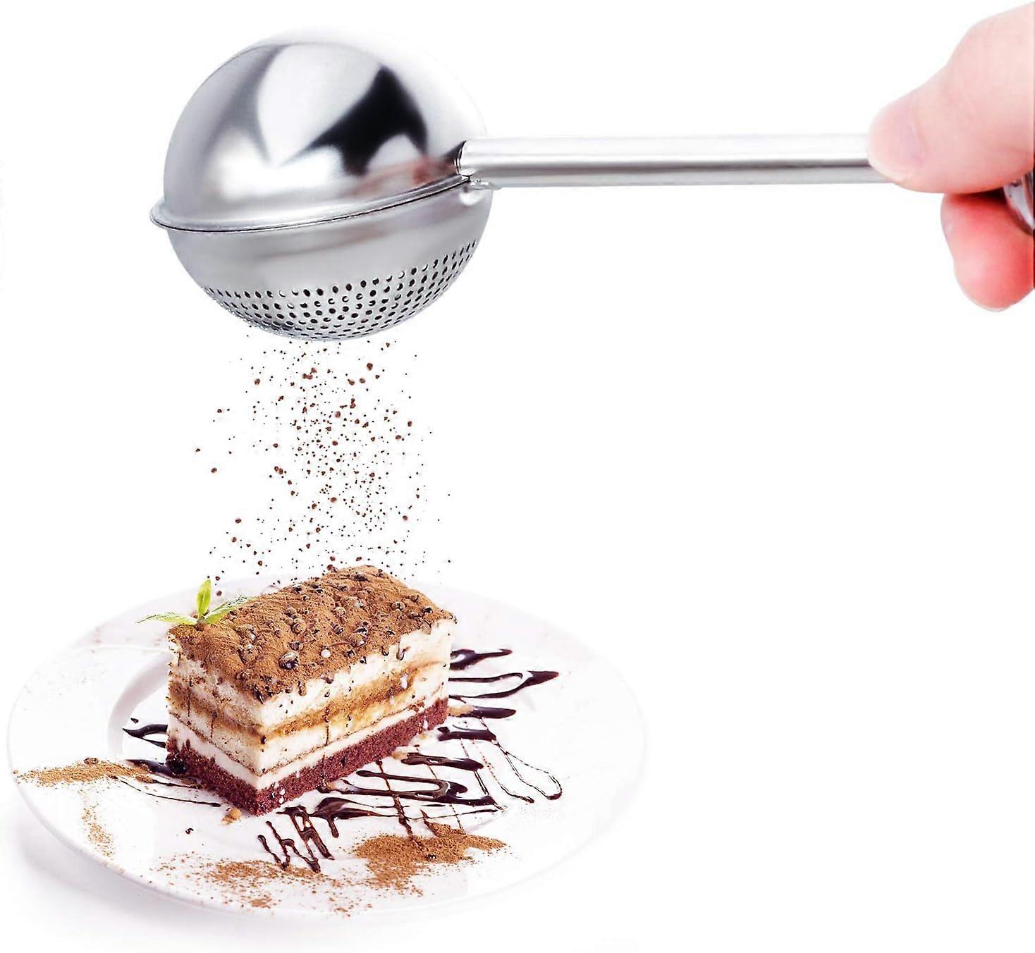 Baker'S Dusting Wand For Even Sprinkling, Stainless Steel Multifunctional Dispenser With Easy To Clean Design And Compact Storage Solution