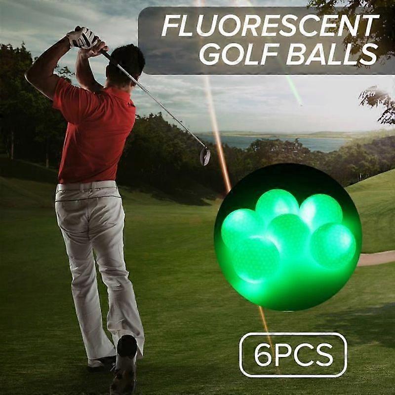 TEMPSA 6PCS LED Luminous Golf Ball Fluorescent Night Random Color