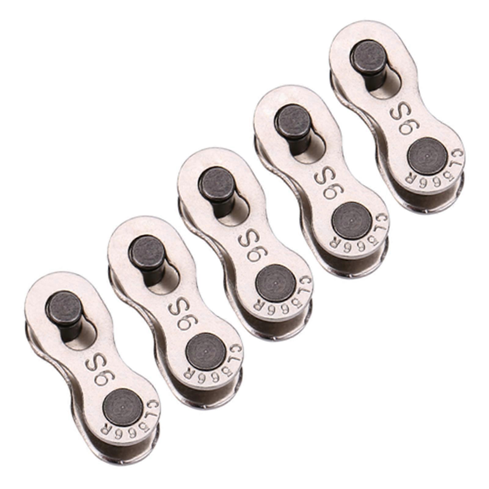 5 Pairs Heavy Duty Bike Quick Release Chain Mater Link Magic Joint Connector for 8/9/10 Speed