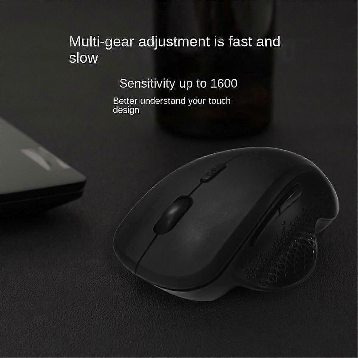 Wireless Mouse Bluetooth for Computer Laptop Dual Mode Ergonomic Rechargeable Mouse Grey JN
