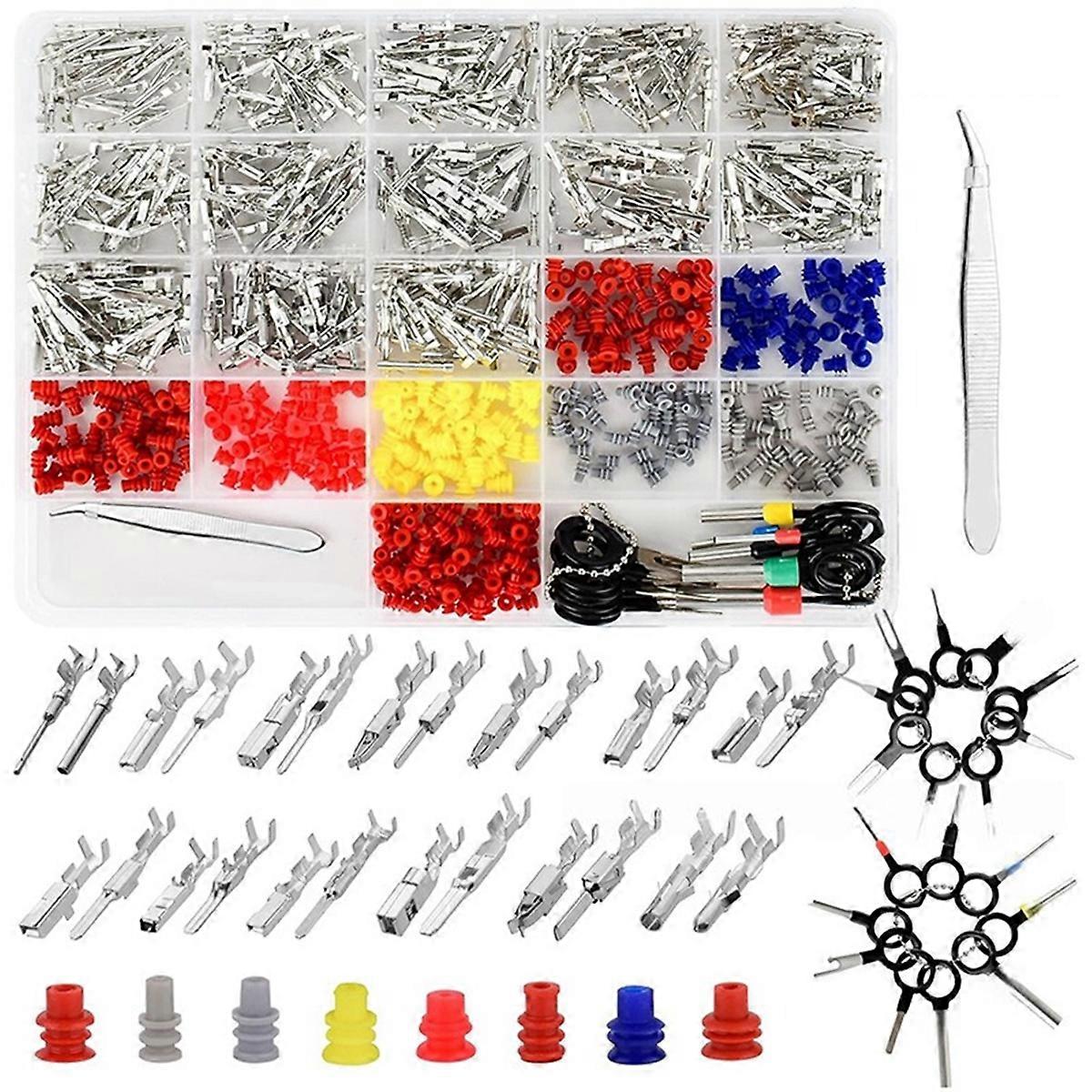 769PCS 26Type Pins Connector Kit,Car Electrical Wire Connector Pins Terminal 1-3.5mm Automotive Pin