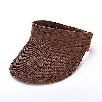 Damen Sonnenhut, Damen Sonnenhut Roll Up Strohhut Sonnenhut breite Krempe Anti-UV Sonne Strand Hut Faltbarer und packbarer Reisehut