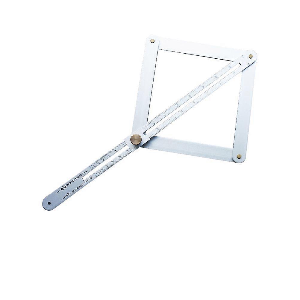 Aluminum Alloy Angle Finder Diagonal Measuring Tool Combination Angle Ruler (Silver)