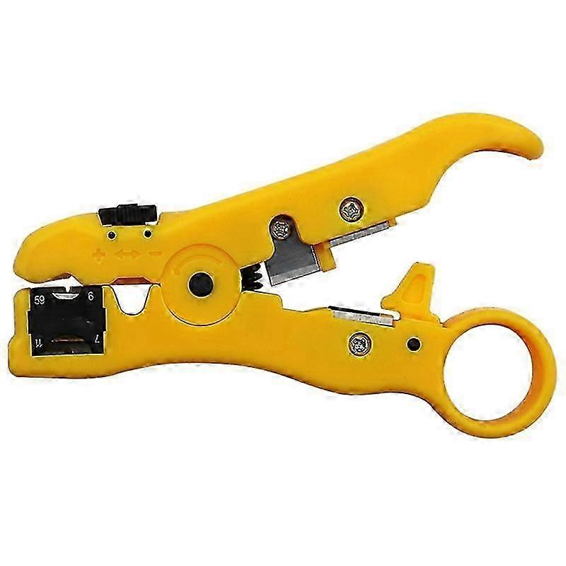 Multi-Purpose Coaxial Cable Stripper Cable TV Cable Stripper Wire Stripper Yellow