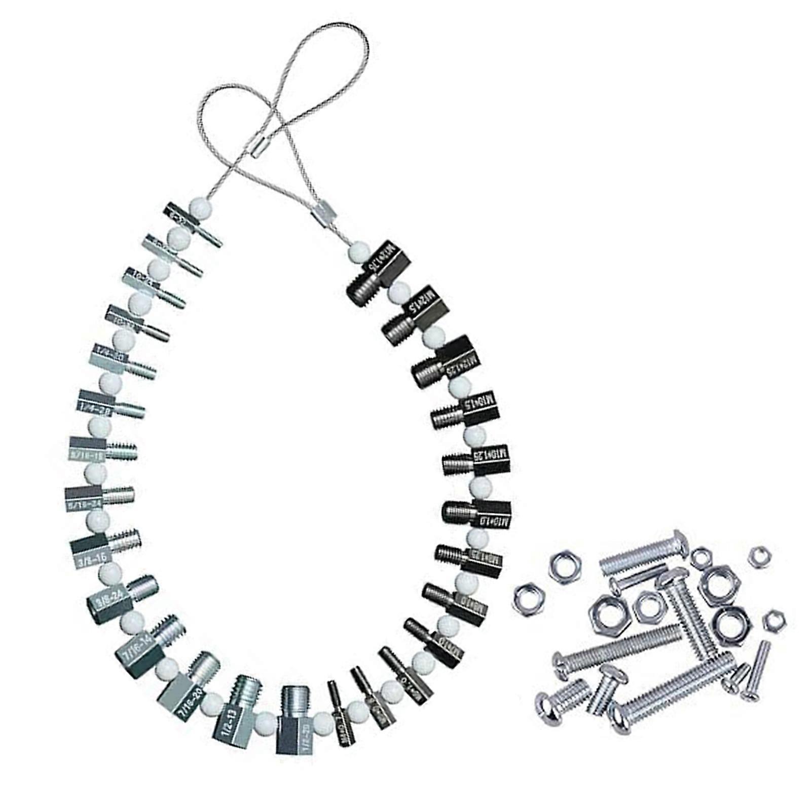 Convenient Nut & Bolt Thread Gauge Nut & Bolt Thread Size Measurement 26 Assorted Gauges for Quick Size Confirmation