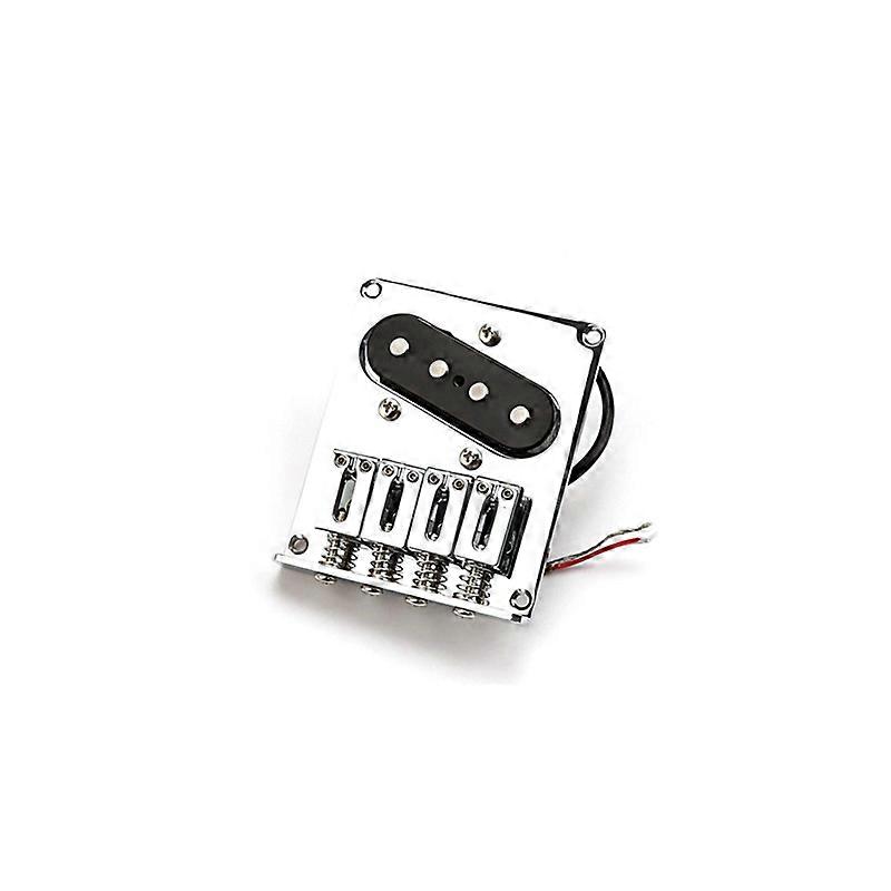 4 String Bass Guitar Bridge with Pickup Vintage Style for Cigar Box
