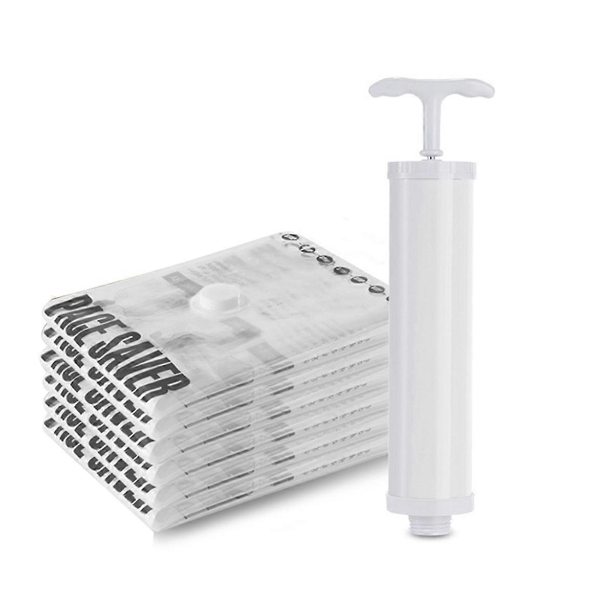 6X Vacuum Storage Bags , Sealer Compression Bags with Travel Hand Pump for Blankets, Comforters, Clo