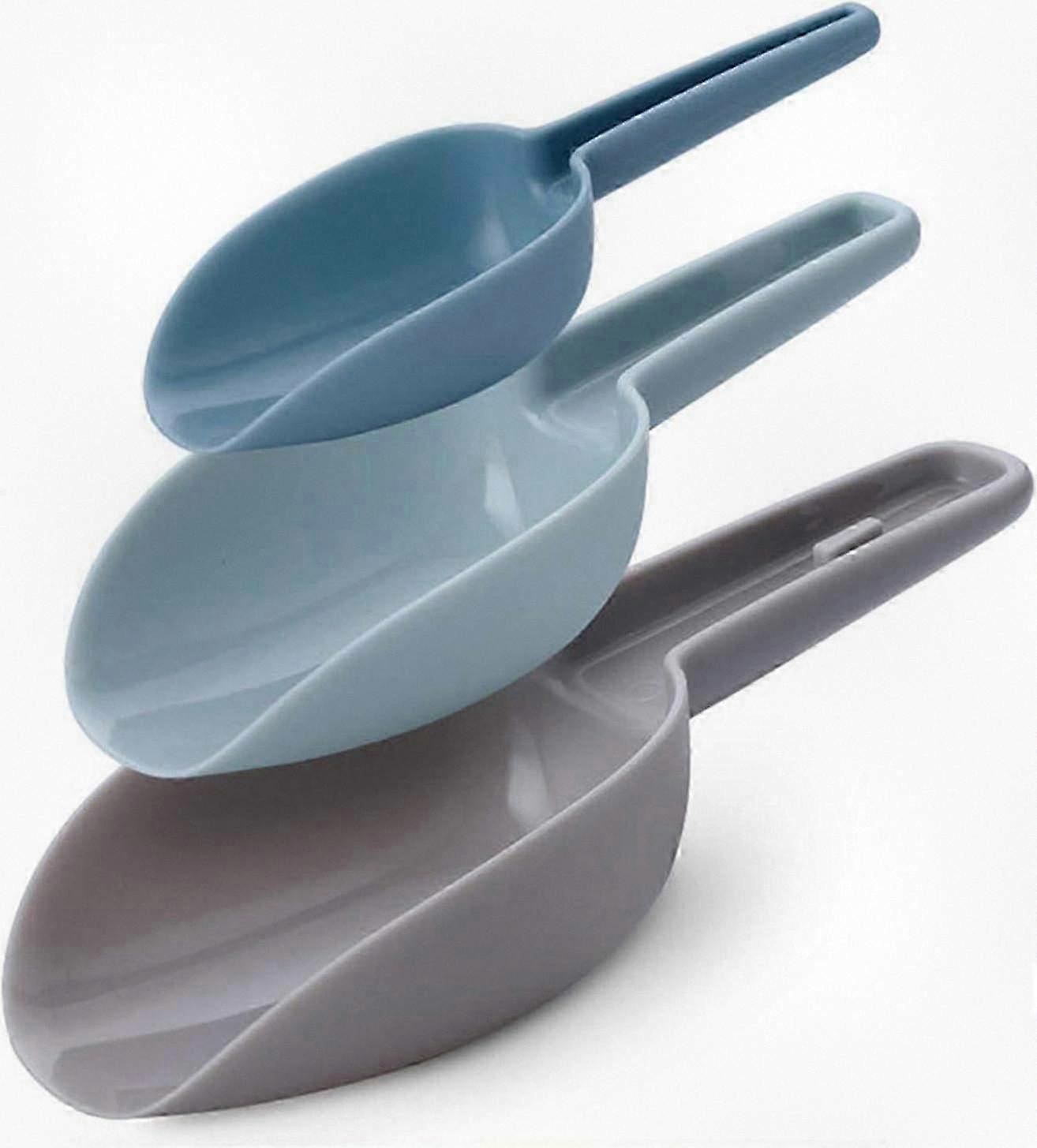 Sturdy Multi-Purpose Plastic Scoop for Ice and Flour, Space-Saving Stackable Design