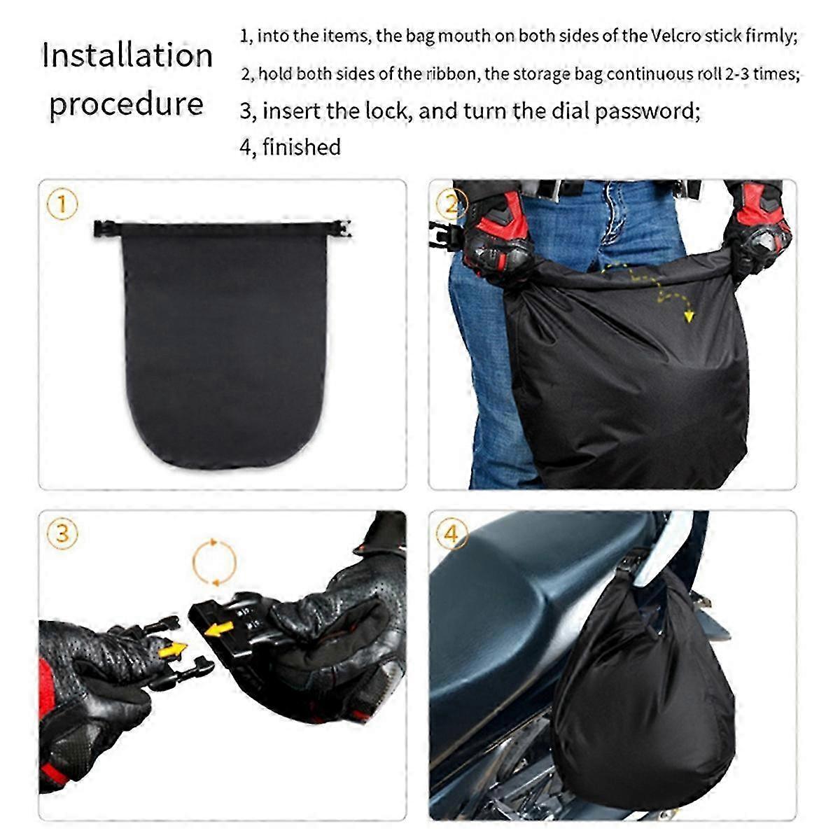 Premium Waterproof Motorcycle Helmet Bag with Combination Lock