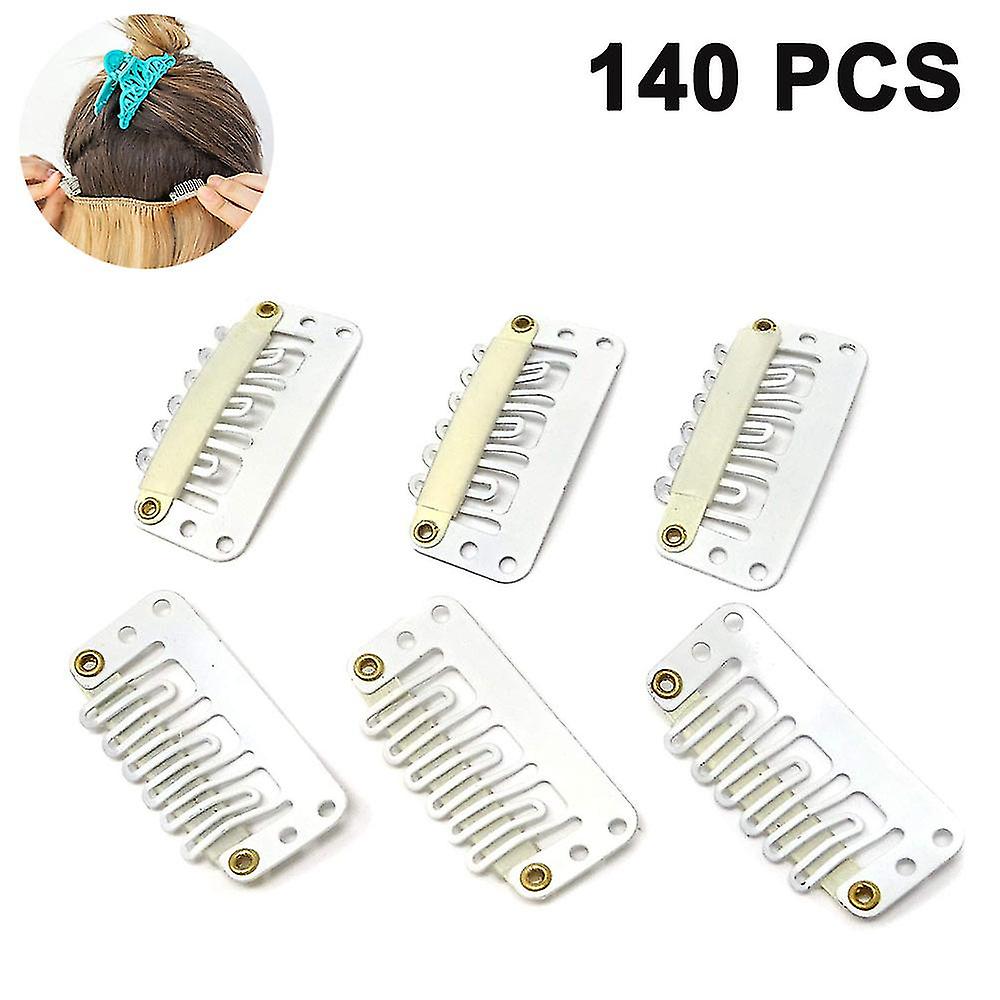 140 Pieces Wig Clips, U Shape Snap Clips Iron Replacement Hair Clips