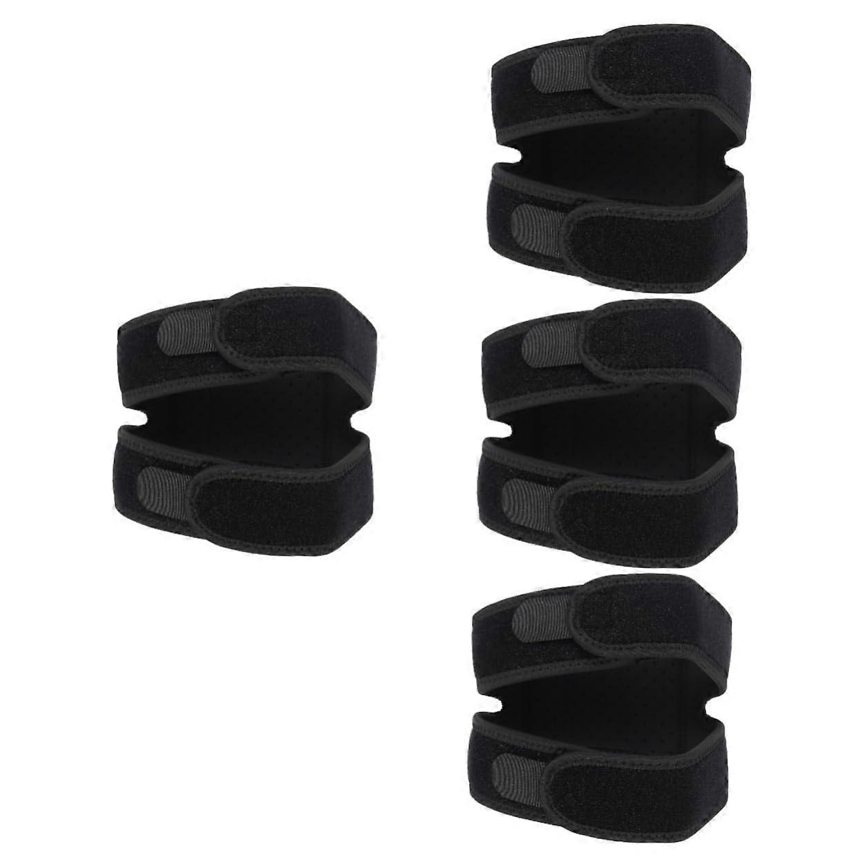 4Pcs Breathable Knee Strap Pads Braces for Running Sports Lightweight Comfortable Adjustable Support for All Sizes