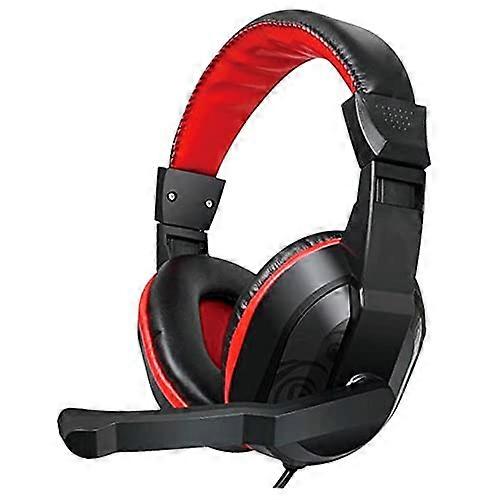 Dublin Office Stereo Headphones with Microphone, Over-Ear Design, Black and Red Color, Comfortable Fit for Work