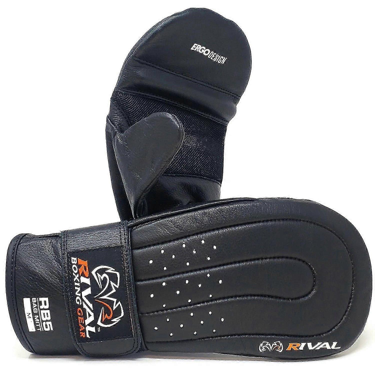 RIVAL Boxing RB5 Bag Mitt Gloves, Bare-Fist Power Punching Feel, Zero Resistance