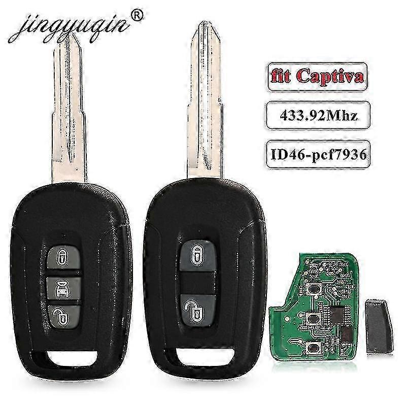 Car Remote Key Control 433mhz Id46 For Chevrolet Captiva Opel Antara 2/3 Buttons Auto Keyless Fob With Pcf7936 Chip