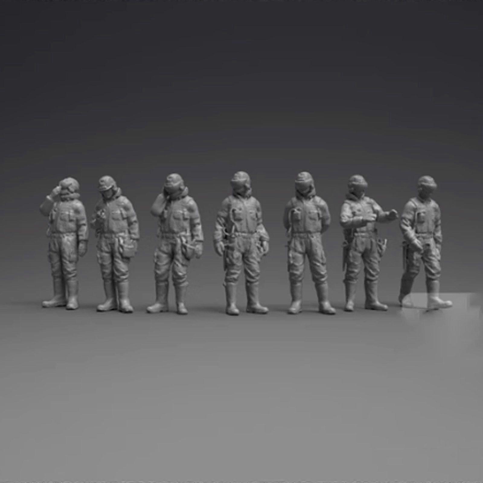 A 1/100 Scale Maintenance Ground Crew Scene Figures Miniature Model New