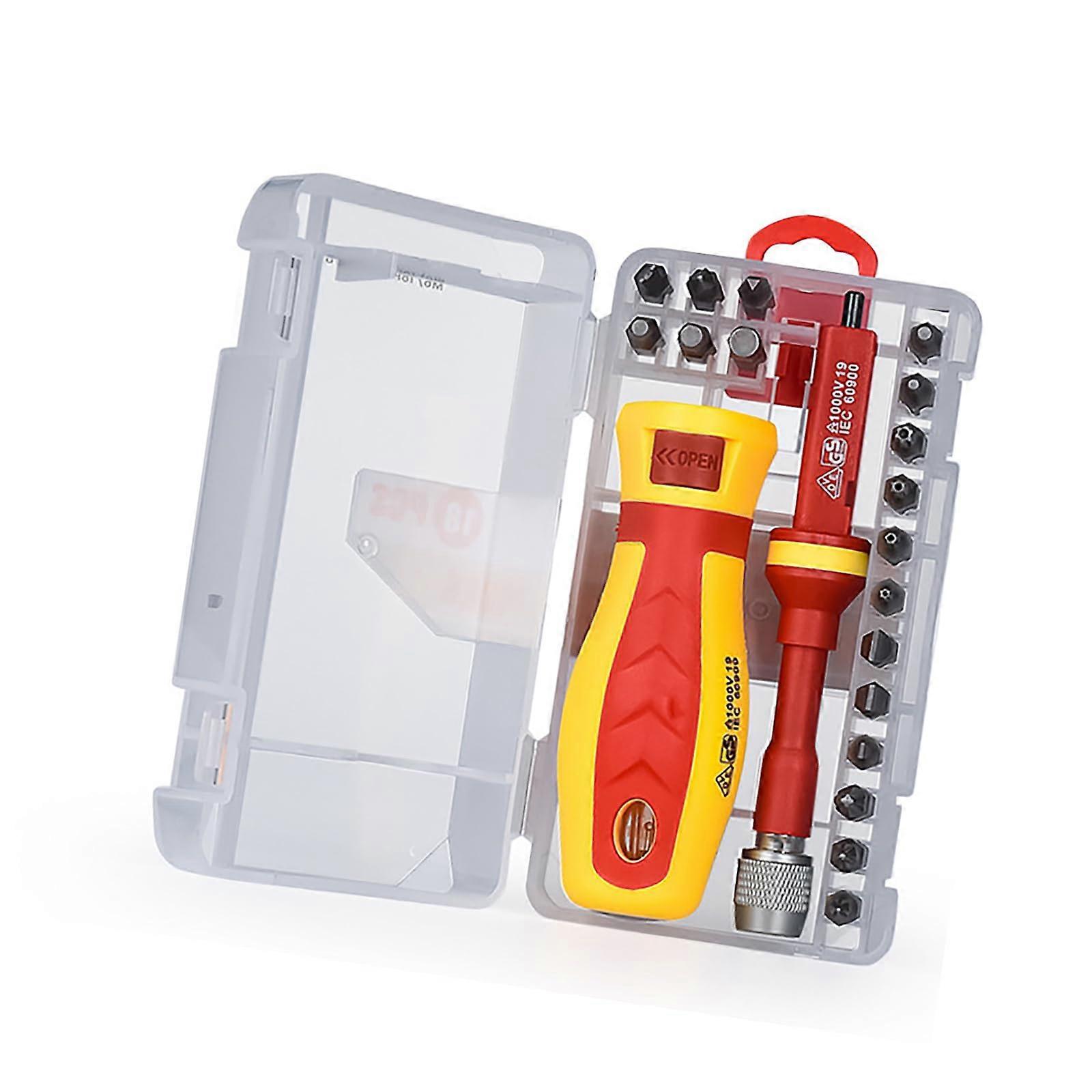 18 in 1 Insulated Electricians Screwdriver Set with Rubber Handle, Magnetic Tip for Electrical, Home and Repair Projects