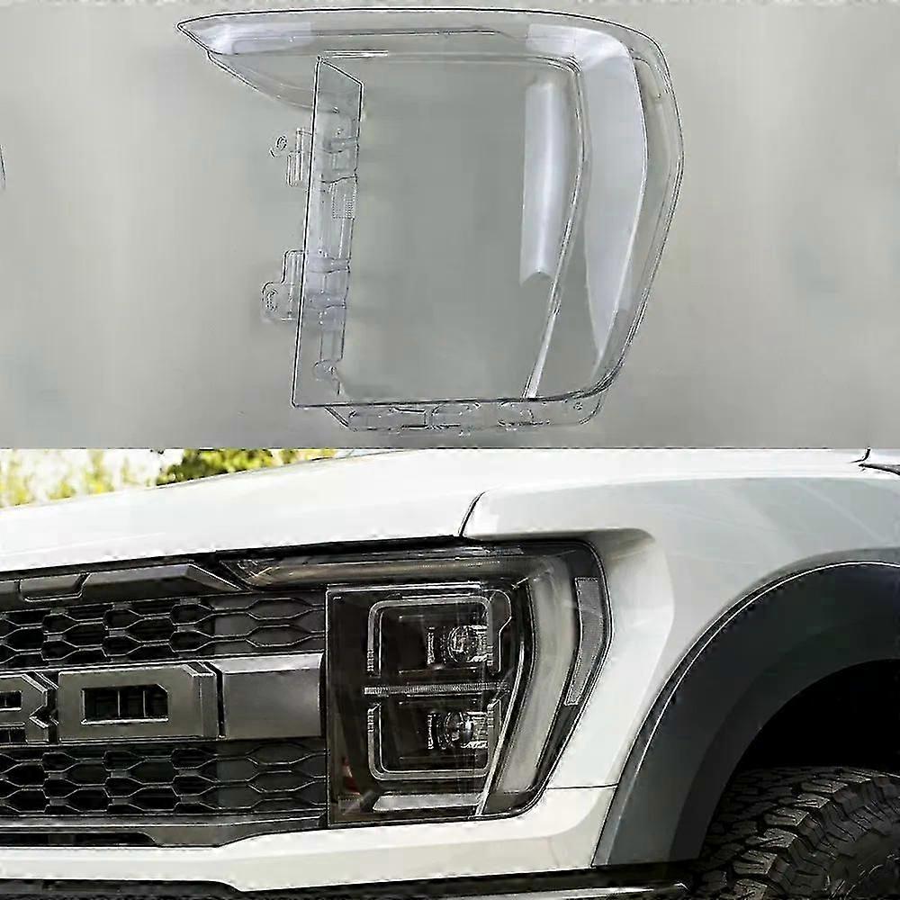 For Ford Raptor F-150 2021 2022 2023 Headlight Cover Transparent Lampshade Headlamp Shell Plexiglass Replace The Original Lens