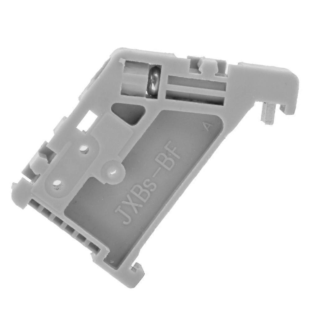 50pcs 35mm DIN Rail Terminal Block End Stopper Mounting Clips Gray (Model 13)