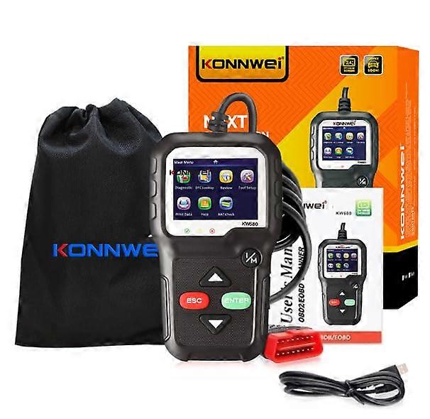 Fit for KONNWEI KW680 OBD2 Automotive Diagnosis Fault Instrument Scanner Trip Computer