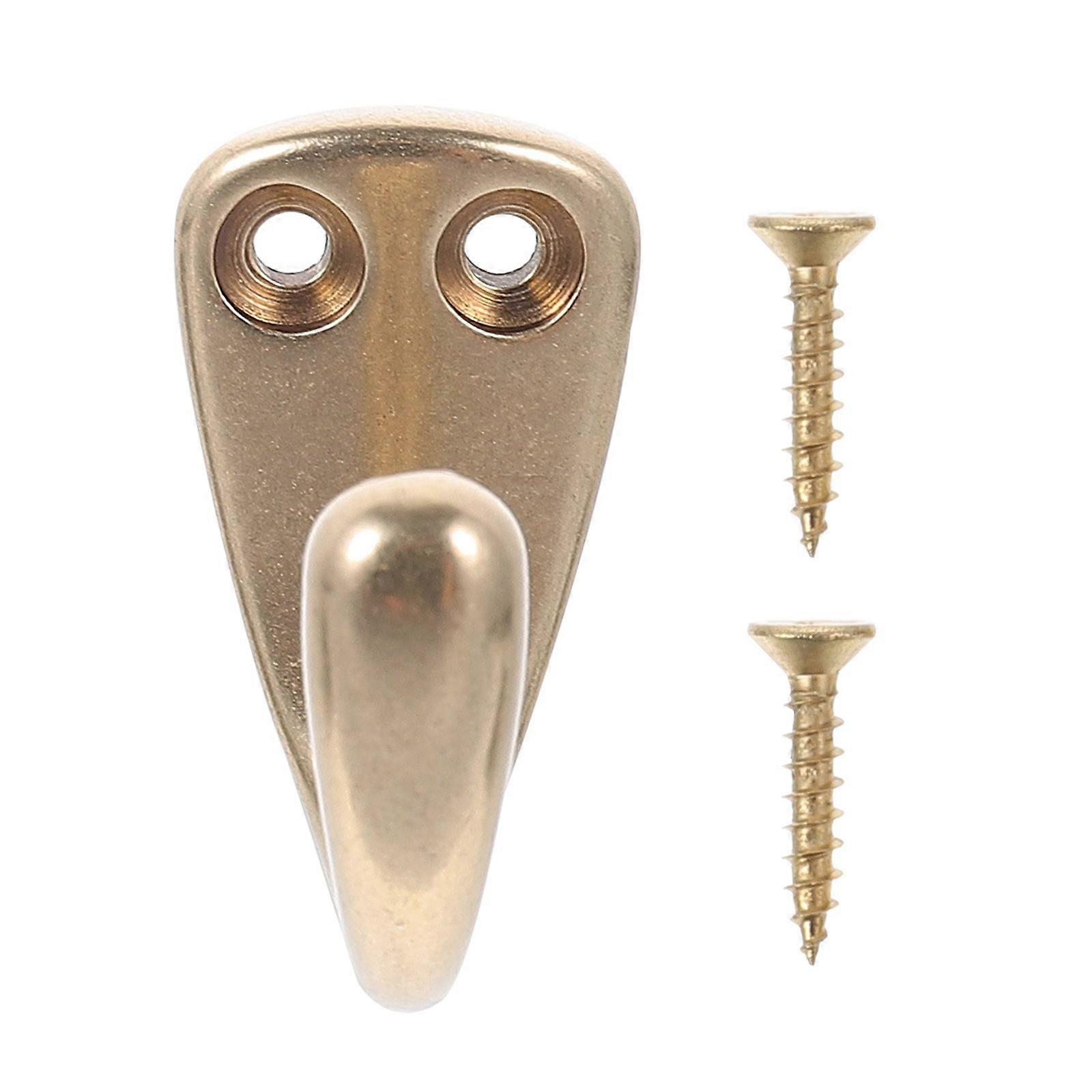 1 Set Creative Copper Coat Hook Practical Copper Clothes Hook Wall Hanging Hook