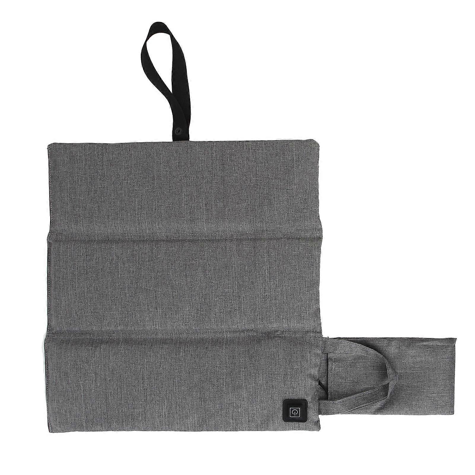 Coussin de siège chauffant portable, température réglable, léger, pliable, USB, pour extérieur, stade, camping, gris clair givré