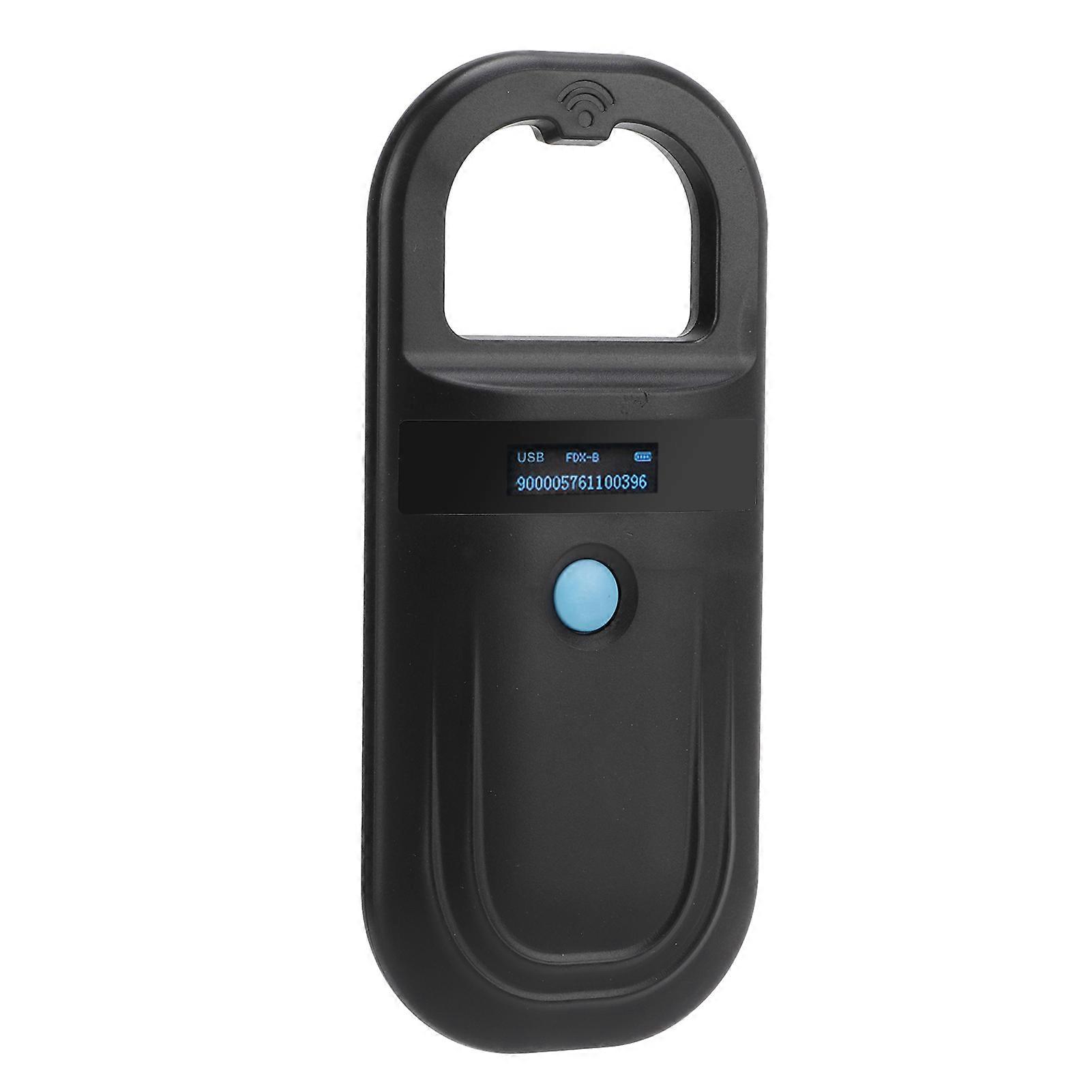 Black 134.2Khz Animal Handheld Microchip Scanner with USB Power