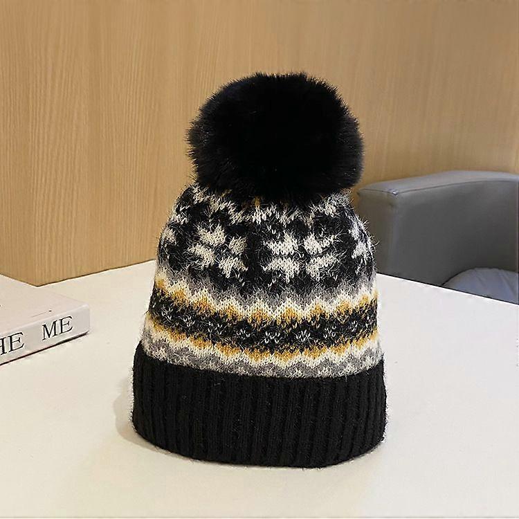 Winter Hats for Women Bobble Hat Thermal Fleece Beanie Hat