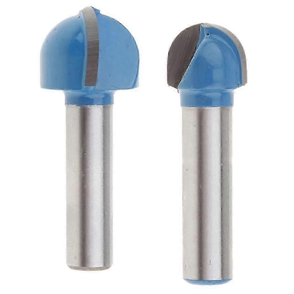 2Pieces 8mm Shank Round Nose Cove Core Box Router Bit Cutter-Good
