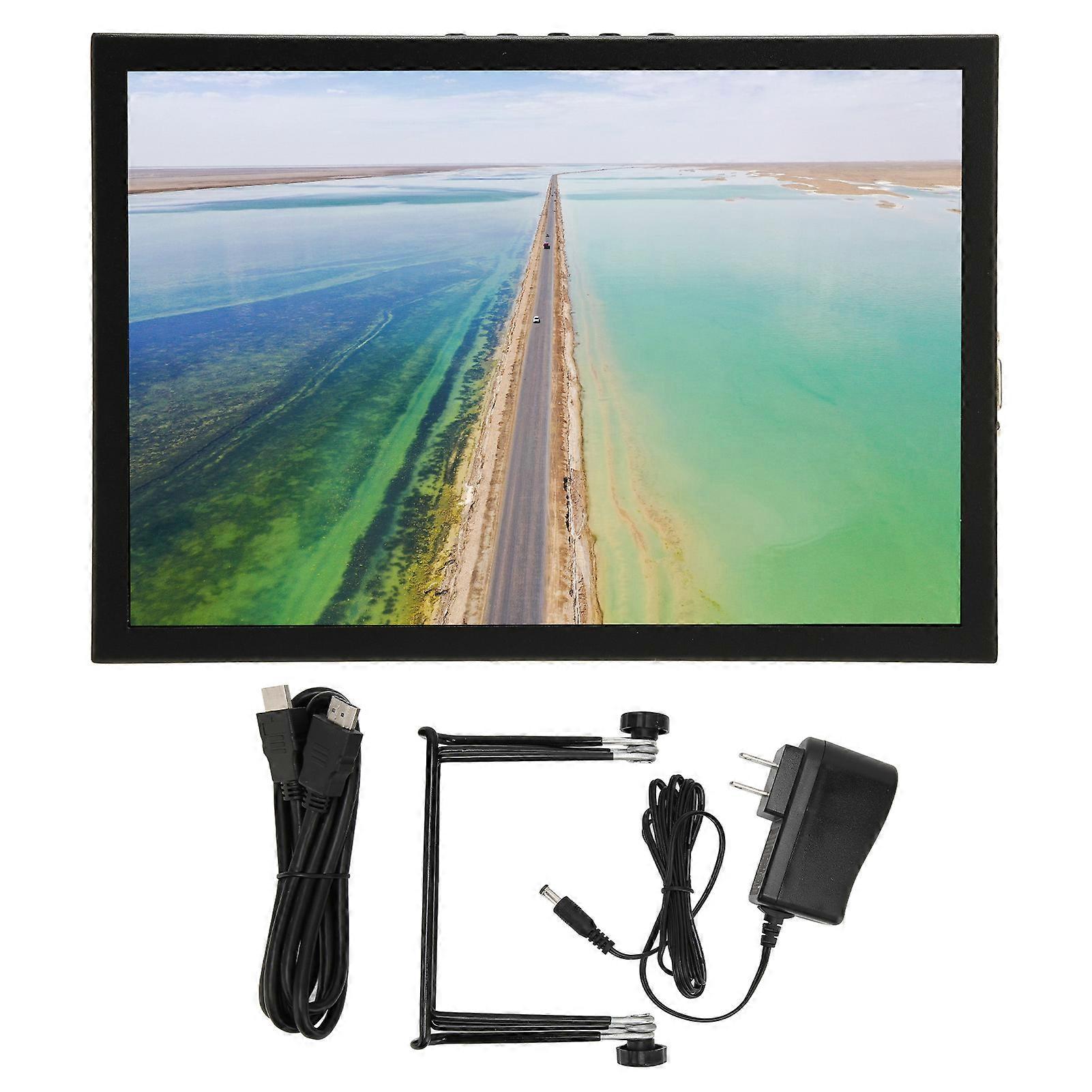 10.5in Small 1920x1280 FHD IPS Screen Portable Mini Monitor with Folding Stand for Laptop PC 110‑240V