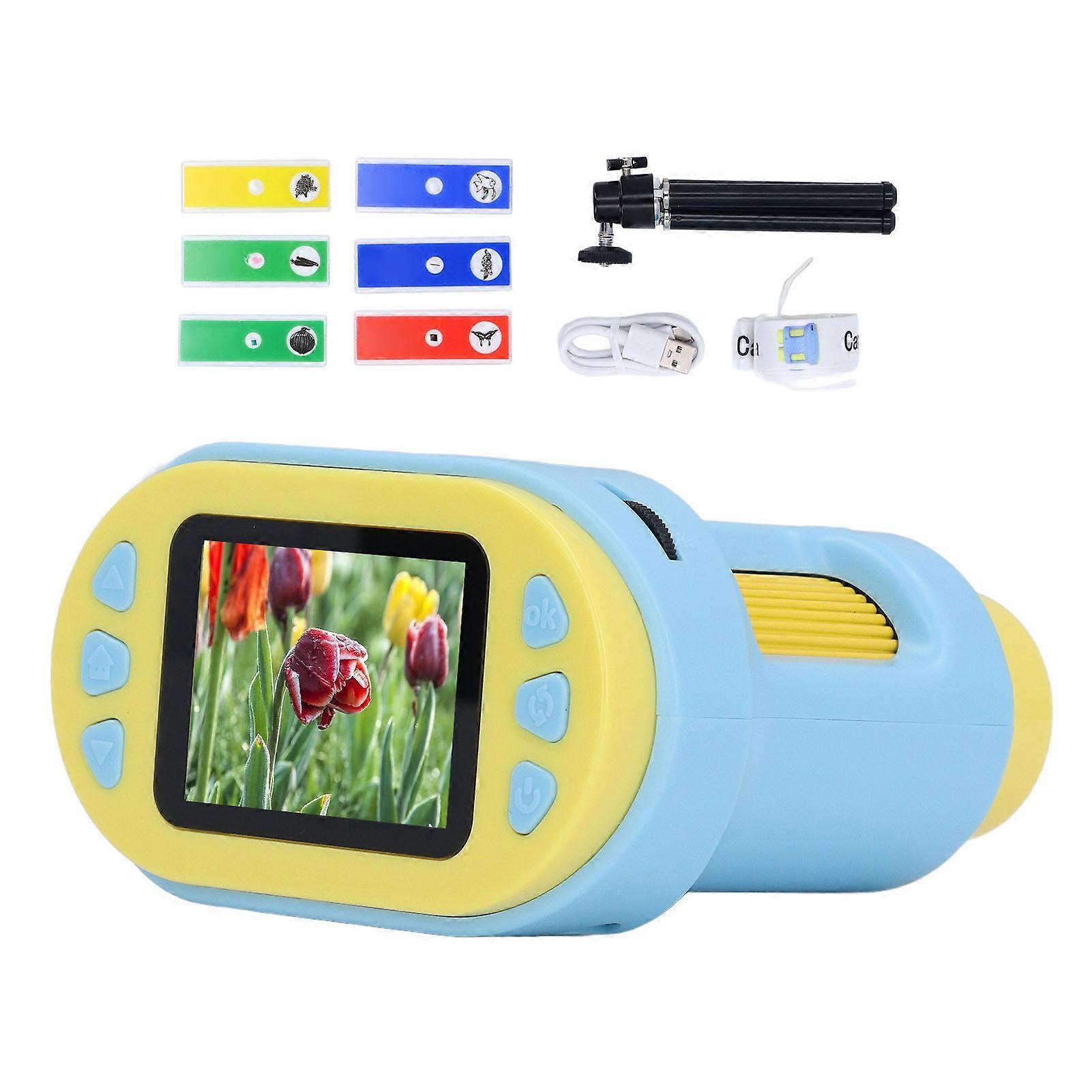 1000x Pocket Microscope for Kids: Portable Digital Microscope with HD Screen & Slides