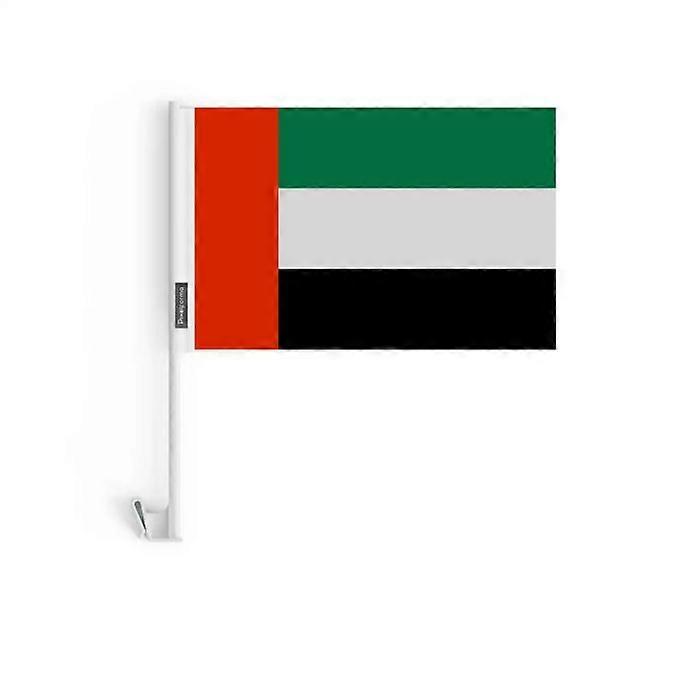 United Arab Emirates Car Flag – 14 x 21 cm – Polyester Fabric – Window Attachment – 10 pieces