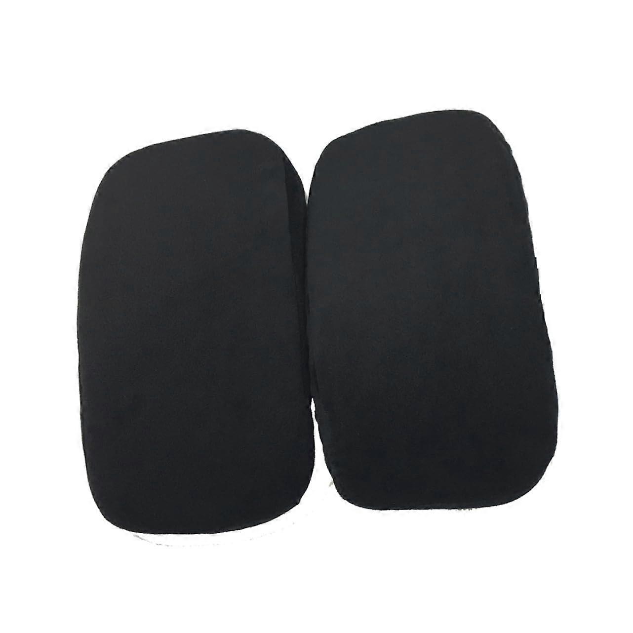 2pcs Ergonomic Memory Armrest Pads for Office and Gaming Chairs Comfortable Elbow Support Cushions for Pressure Relief Black