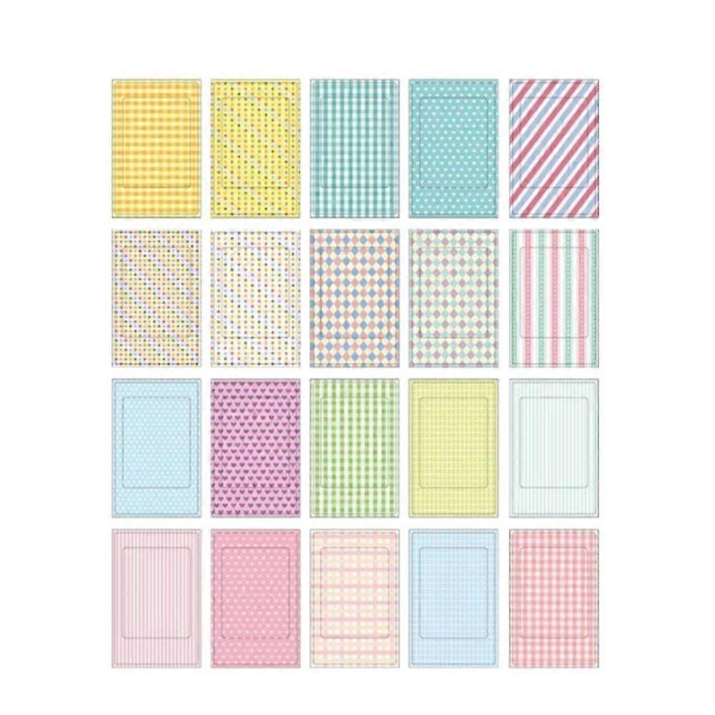 6 Sets Creative Photo Paper DIY Photo Stickers Photo Frame Decals Self-adhesive Stickers Decorative Pastes (A Set of 20 Sheets)