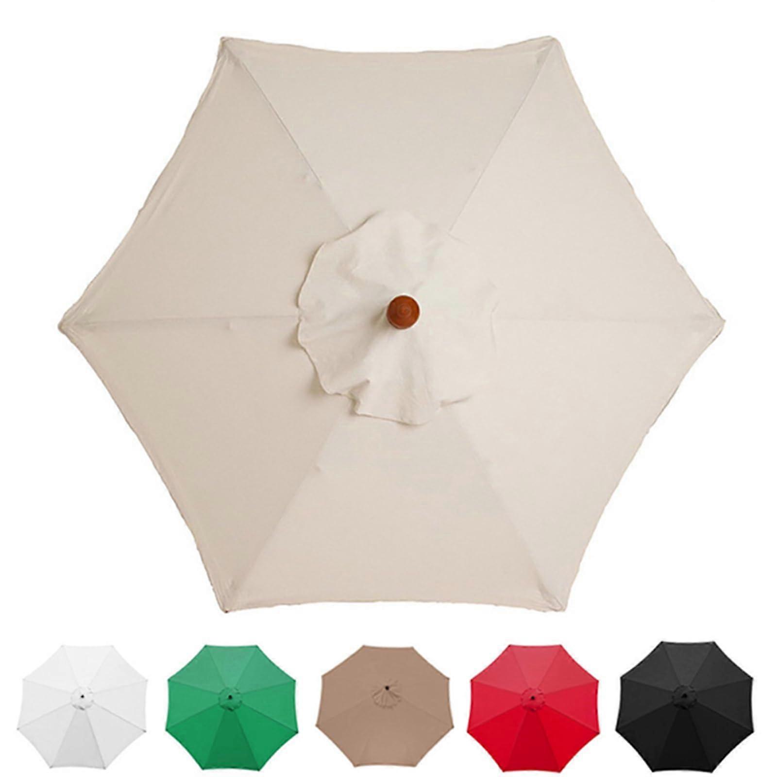 Replacement cover for sun umbrella, 2m 2.7m 3.0m 6/8 ribs, beige