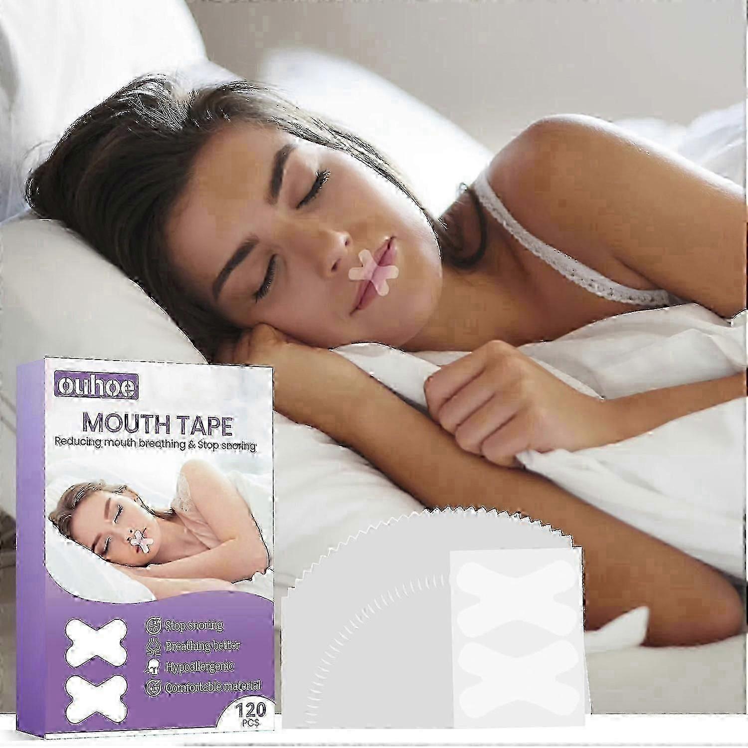 OUHOE Sleep Anti-Snoring Tape, Open Mouth Breathing Physical Expansion Pamper Sleep Anti-Snoring Pat