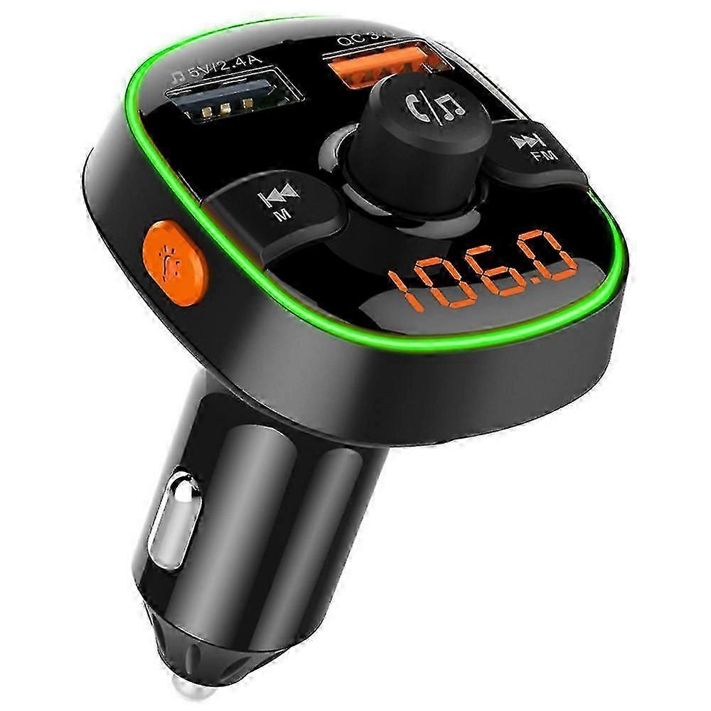 Bluetooth Fm Transmitter For Car, Qc3.0 Wireless Radio Bluetooth Adapter