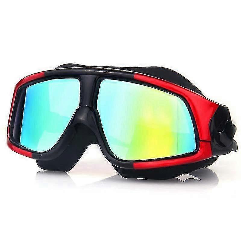 Swimming Goggles, Adult Swimming Goggles With Uv Protection And Anti Fog Lens-red