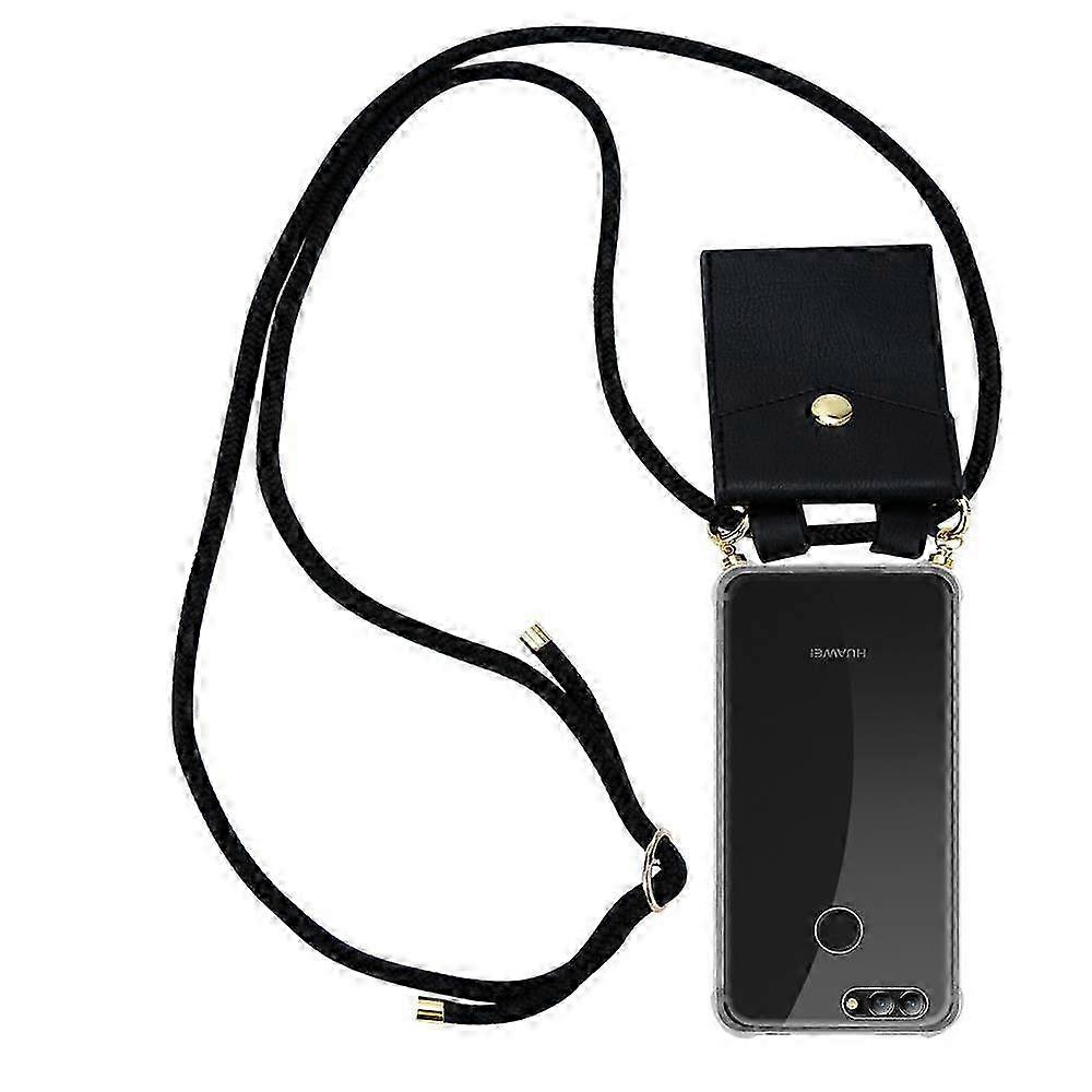 Silicone Protective Case with Phone Chain & Golden Elements for a certain brand NOVA 2 Mobile Phone