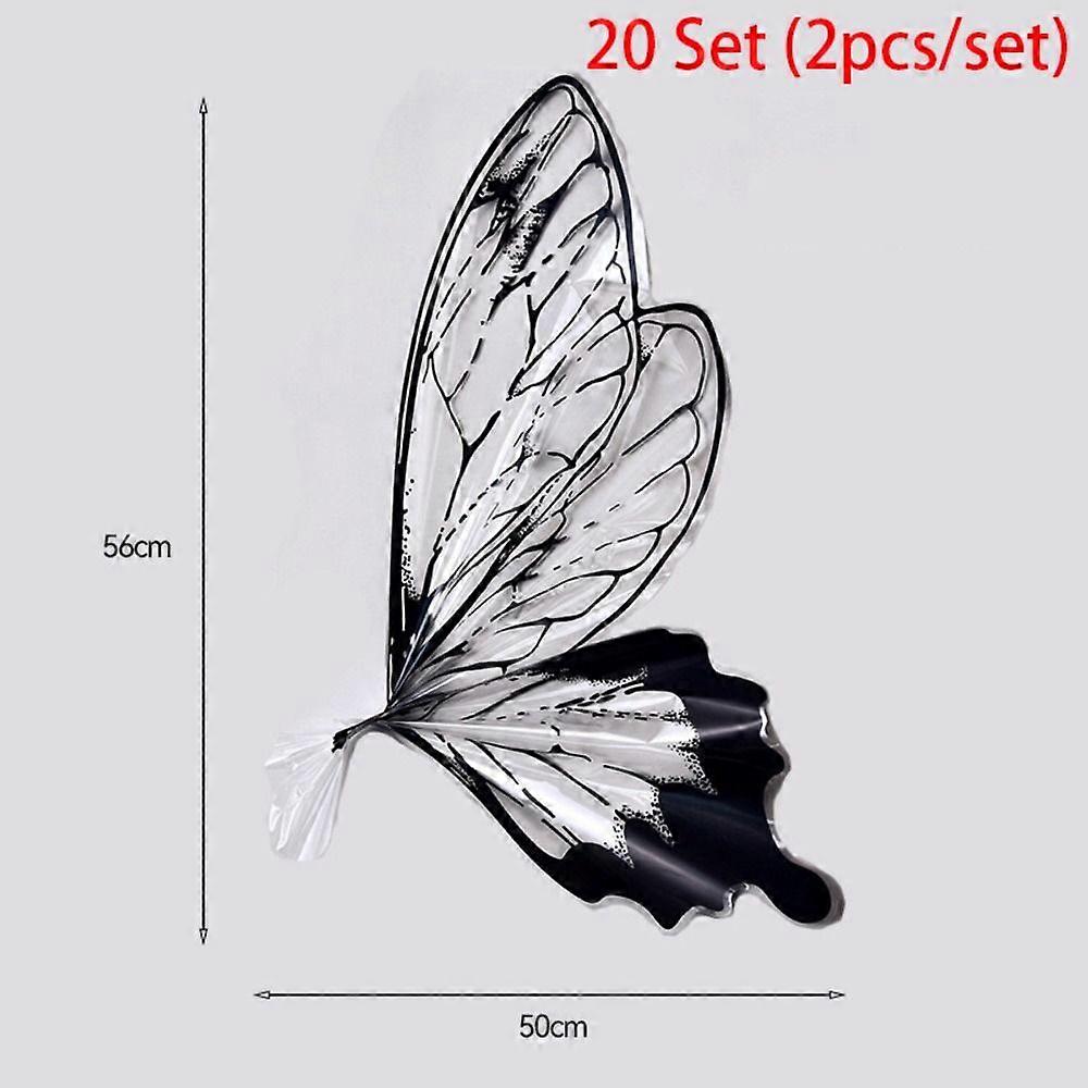 20Set DIY Materials Bouquet Wrapping Paper Waterproof Flower Wrapping Paper Butterfly Wings Paper