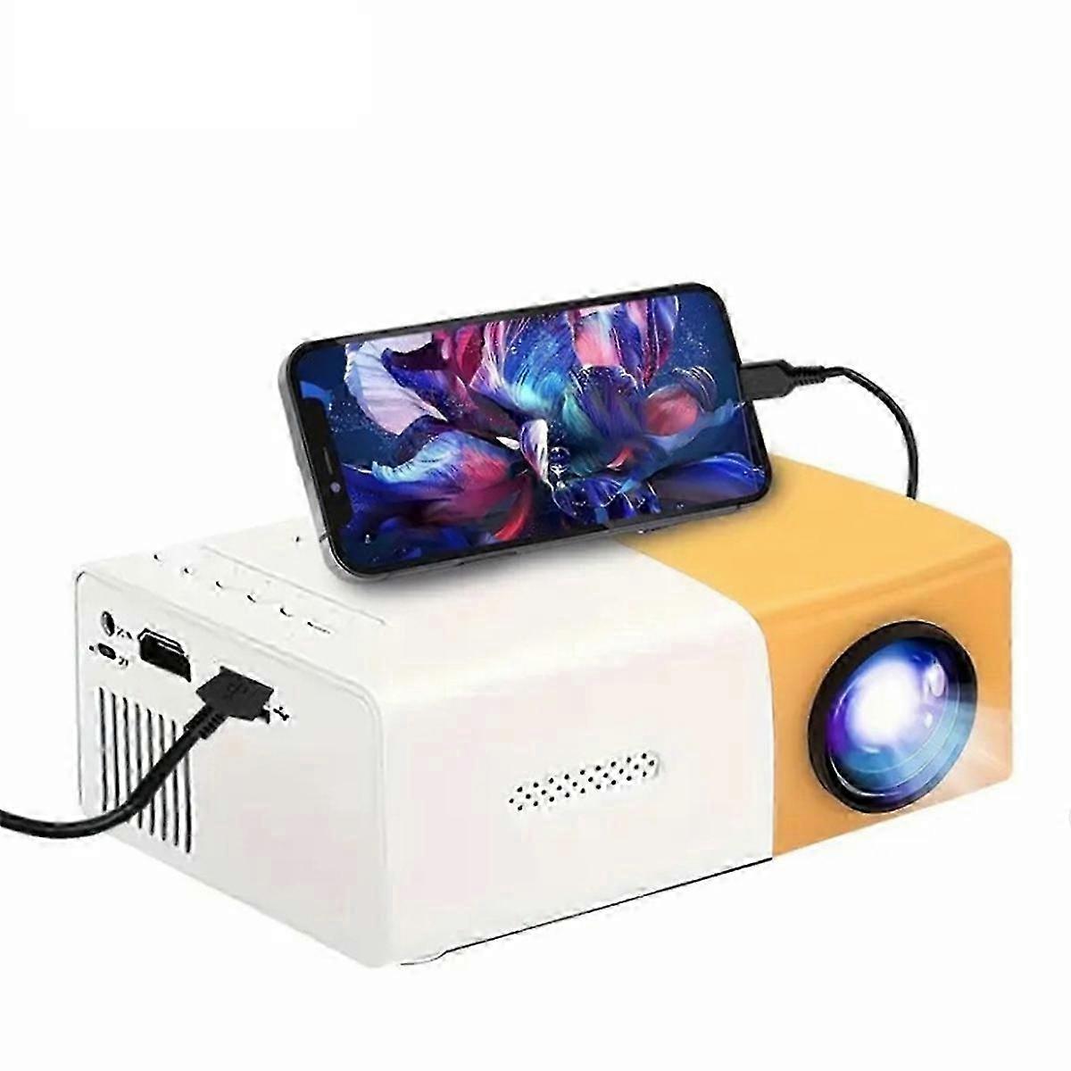 HD 1080P Mini LED Projector 400 Lumen Home Media Player 320x240 LED Micro-Projector with Remote Con