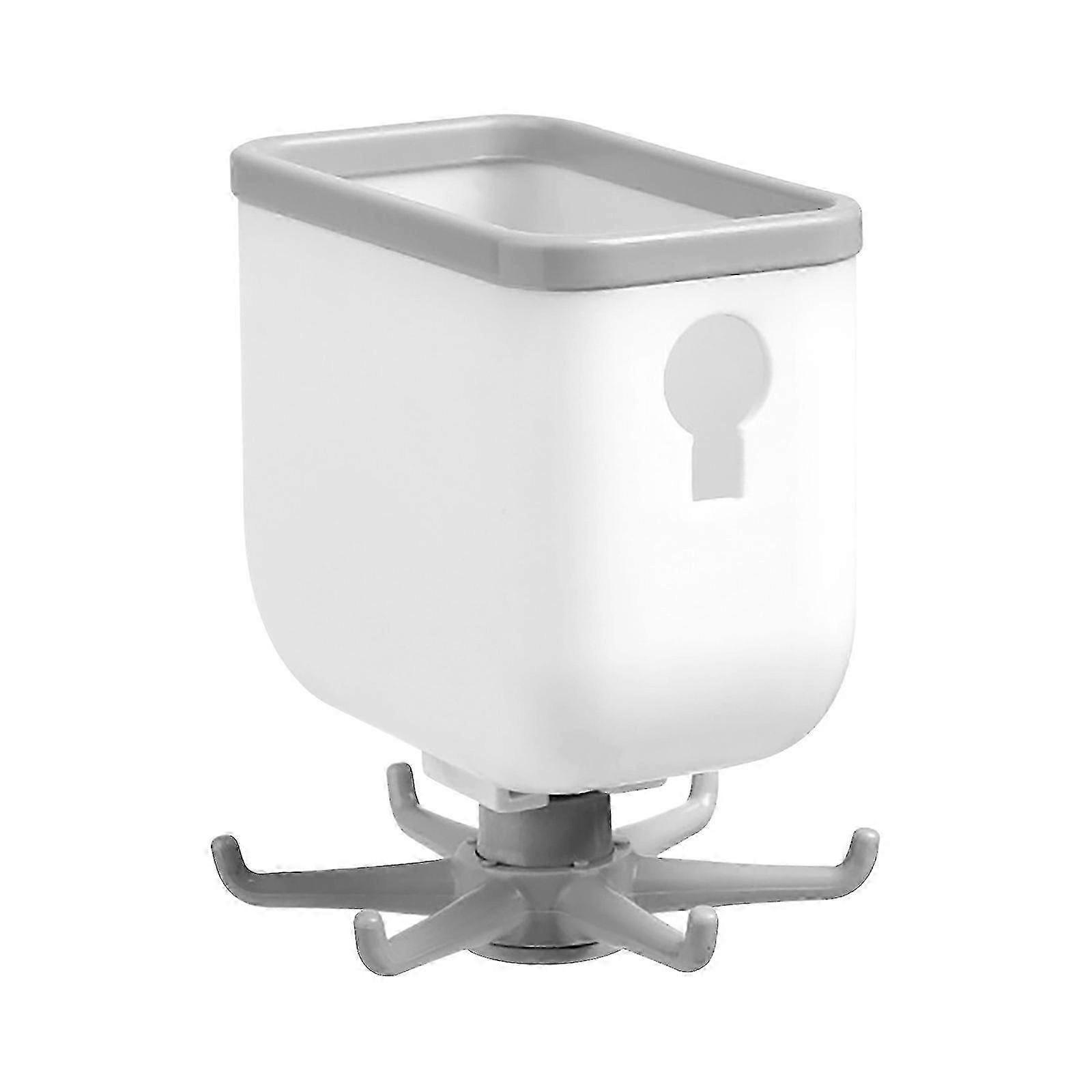 Rotating Hook with Storage, Punch-Free Shelf for Kitchen & Bath