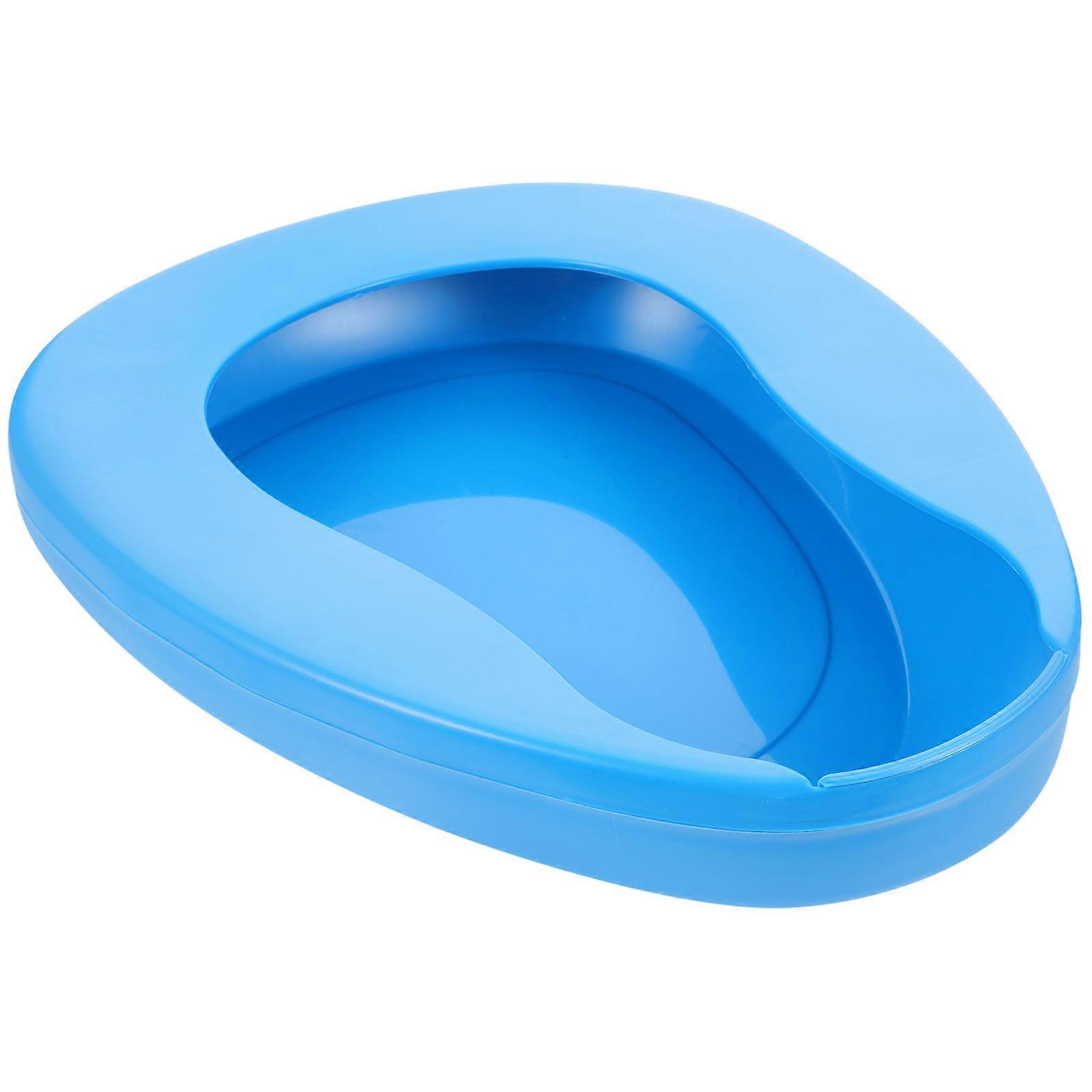 Bed Pans for Elderly Blue Plastic Versatile Use Portable Pot for Home Use