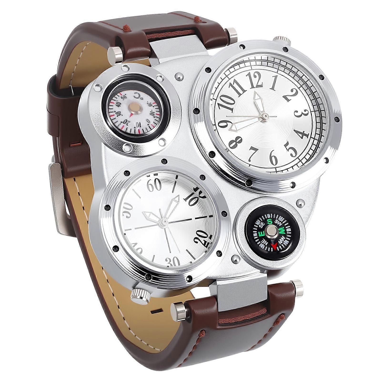 Watch with Movement and Dual-Time for Men
