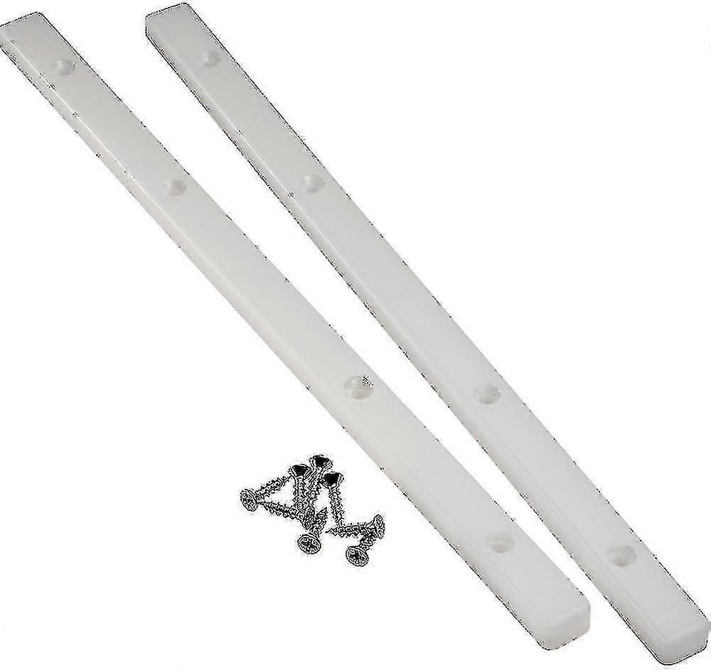 White Plastic Drawer Guide Rails 17mm/21/32" for Grooved Drawer Slides Tracks