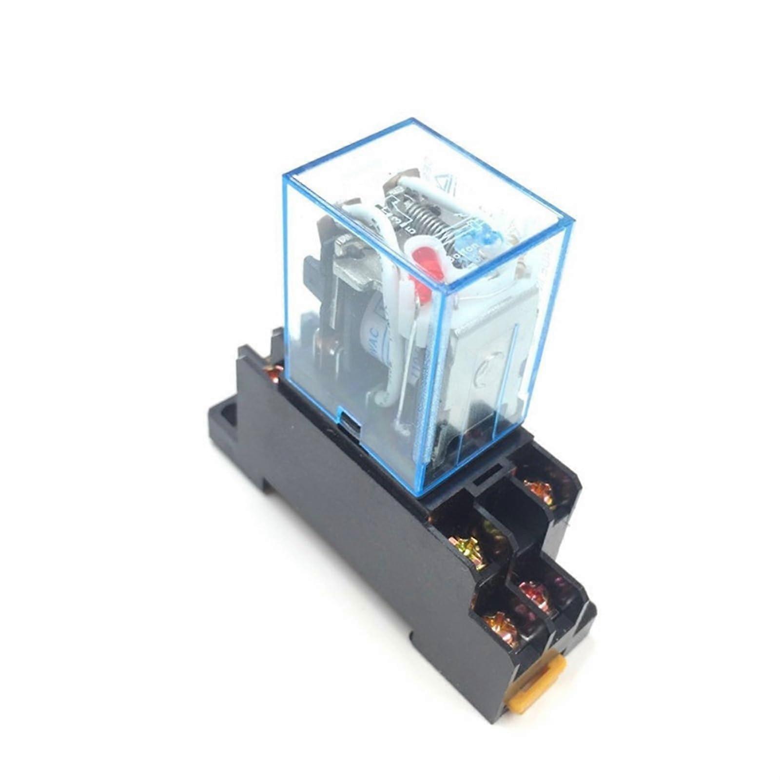 1Pc LY2NJ HH62P HHC68A2Z Electronic Micro Mini Electromagnetic Relay 10A 8PIN Coil DPDT with Socket Base DC12V,24V AC110,220V (Size : AC 110V)