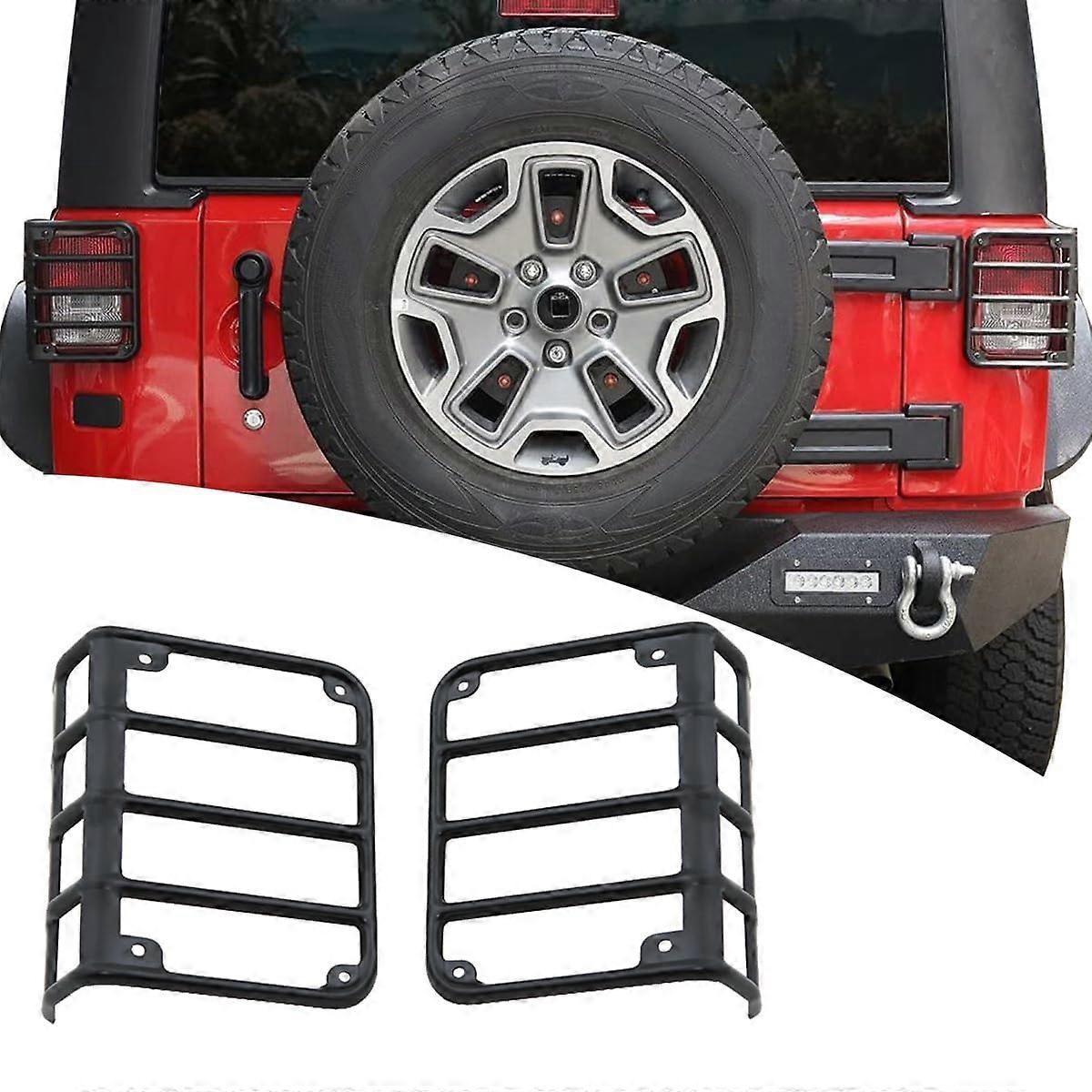 Tail Light Guards Covers For Jeep Wrangler JK/JKU 2007-2018, JK Tail Light Cover Trim, LED Compatible, Not Fit JL