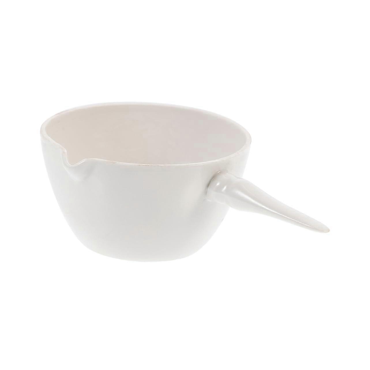 Porcelain Evaporation Bowl with Round Base 250ml Laboratory Evaporation Trays Kitchen Use Durable Porcelain Material